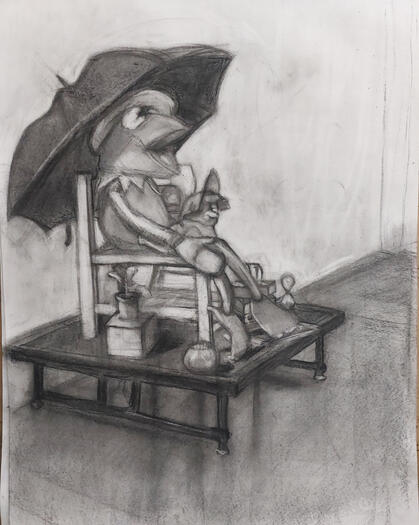 Kermit (Charcoal on Paper)