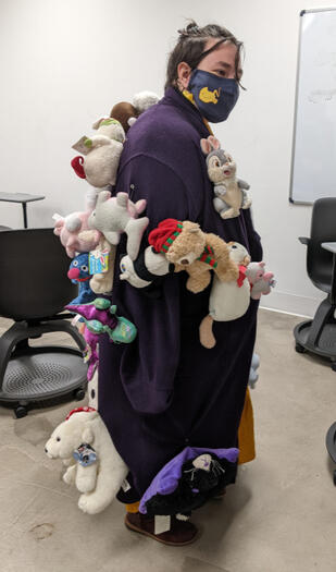 Artist Wearing Plush Coat Cont.